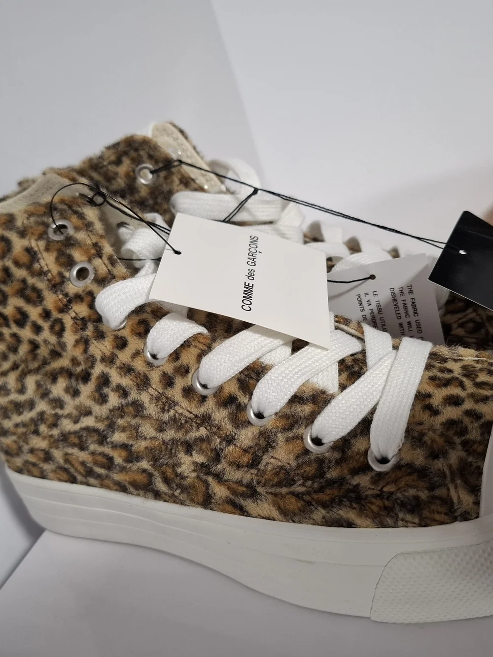 Junya Watanabe Leopard-Print High-Top Sneakers - Brown/White